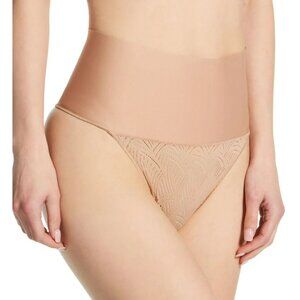 Maidenform Womens DM0049 Tame Your Tummy‎ Lace Thong Beige 2XL
